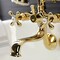 Kingston Brass KS229PB Tub Wall Mount Clawfoot Tub Faucet with Hand Shower, Polished Brass KS229PB - alternate 2